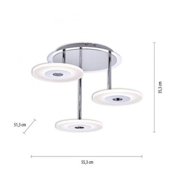 Paul Neuhaus 6446-55 - LED Ściemniany zyrandol ADALI 3xLED/13W/230V