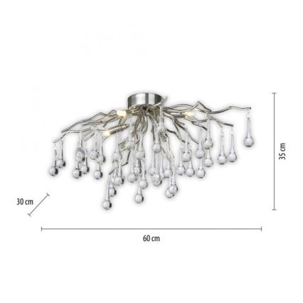 Paul Neuhaus 8090-55 - Żyrandol natynkowy ICICLE 4xG9/40W/230V