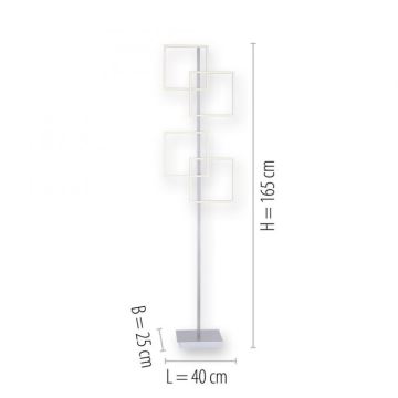 Paul Neuhaus 817-55 - LED Ściemniana lampa podłogowa INIGO 4xLED/8W/230V + pilot