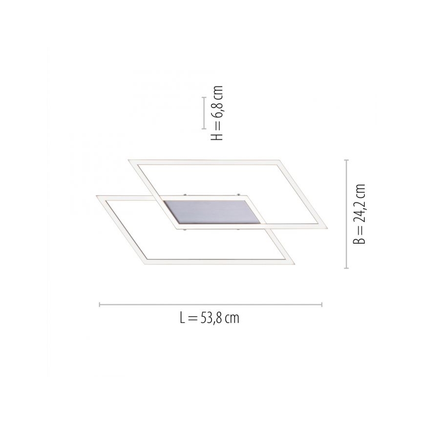 Paul Neuhaus 8192-55 - LED Żyrandol ściemnialny natynkowy INIGO 2xLED/12W/230V