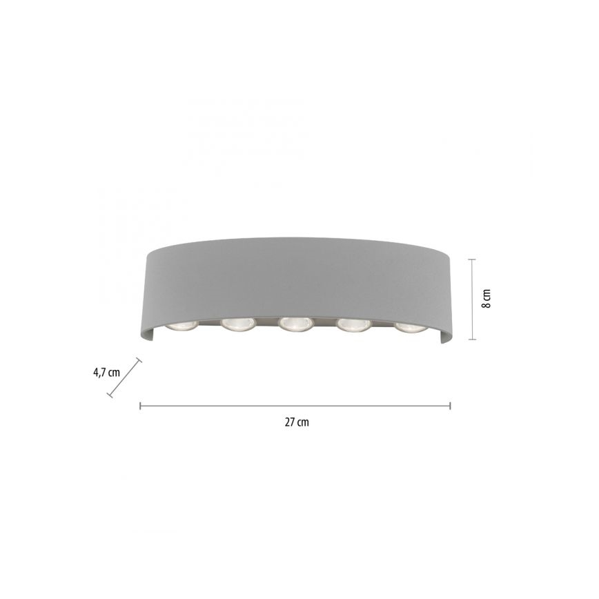 Paul Neuhaus 9489-21- LED Kinkiet zewnętrzny CARLO 10xLED/0,8W/230V IP54