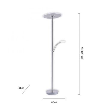 Paul Neuhaus 673-55 - LED Ściemniana lampa ARTUR 2xLED/21W+1xLED/6W/230V chrom