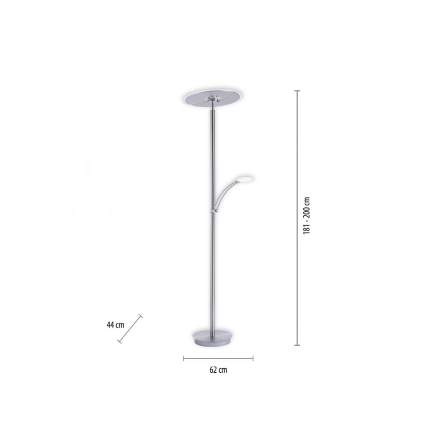 Paul Neuhaus 673-55 - LED Ściemniana lampa ARTUR 2xLED/21W+1xLED/6W/230V chrom