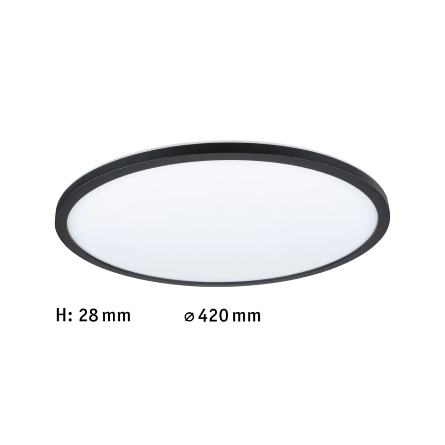 Paulmann 71013 - LED/22W Ściemnialny panel ATRIA 230V 4000K śr. 42 cm czarny