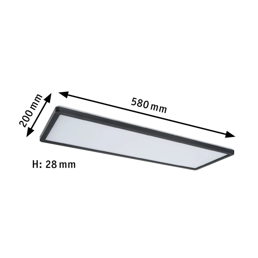 Paulmann 71017 - LED/22W Ściemnialny panel ATRIA 230V 4000K 20x58 cm czarny