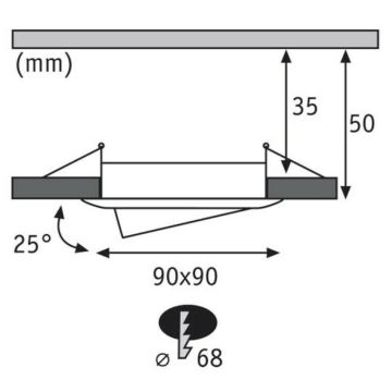 Paulmann 927.74 - ZESTAW 3x LED/6,8W Łazienkowa oprawa wpuszczana PREMIUM LINE 230V