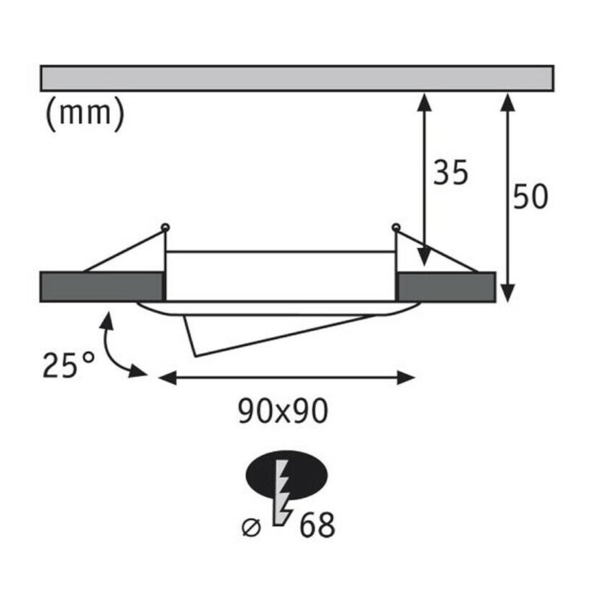 Paulmann 927.74 - ZESTAW 3x LED/6,8W Łazienkowa oprawa wpuszczana PREMIUM LINE 230V