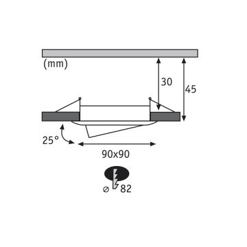 Paulmann 92839 - ZESTAW 3x LED/7W IP23 Ściemnialna łazienkowa oprawa wpuszczana COIN 230V