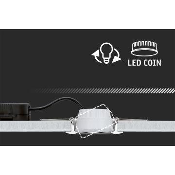 Paulmann 92970 - LED/4,2W IP23 Ściemnialna łazienkowa oprawa wpuszczana COIN 230V