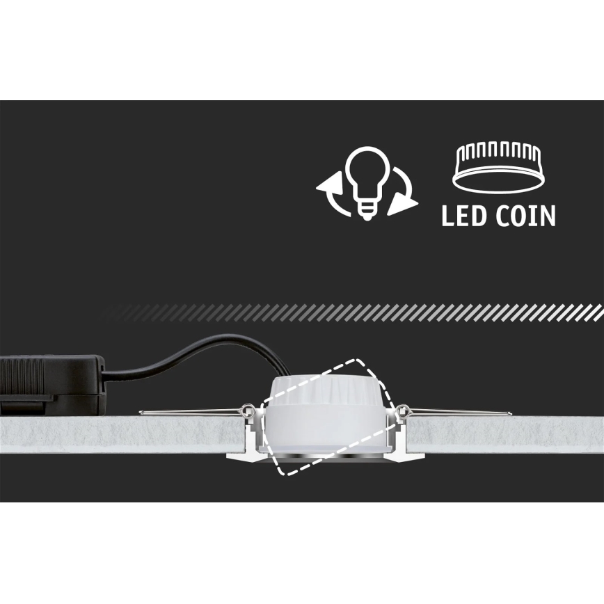 Paulmann 93413 - LED/5W Oprawa wpuszczana COIN 230V