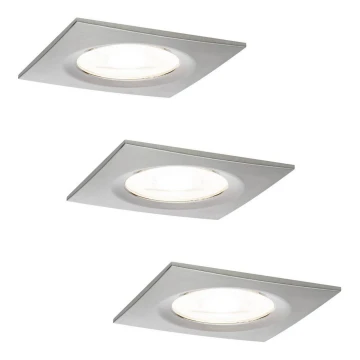 Paulmann 93615 - ZESTAW 3x LED/7W IP44 Ściemnialna łazienkowa oprawa wpuszczana