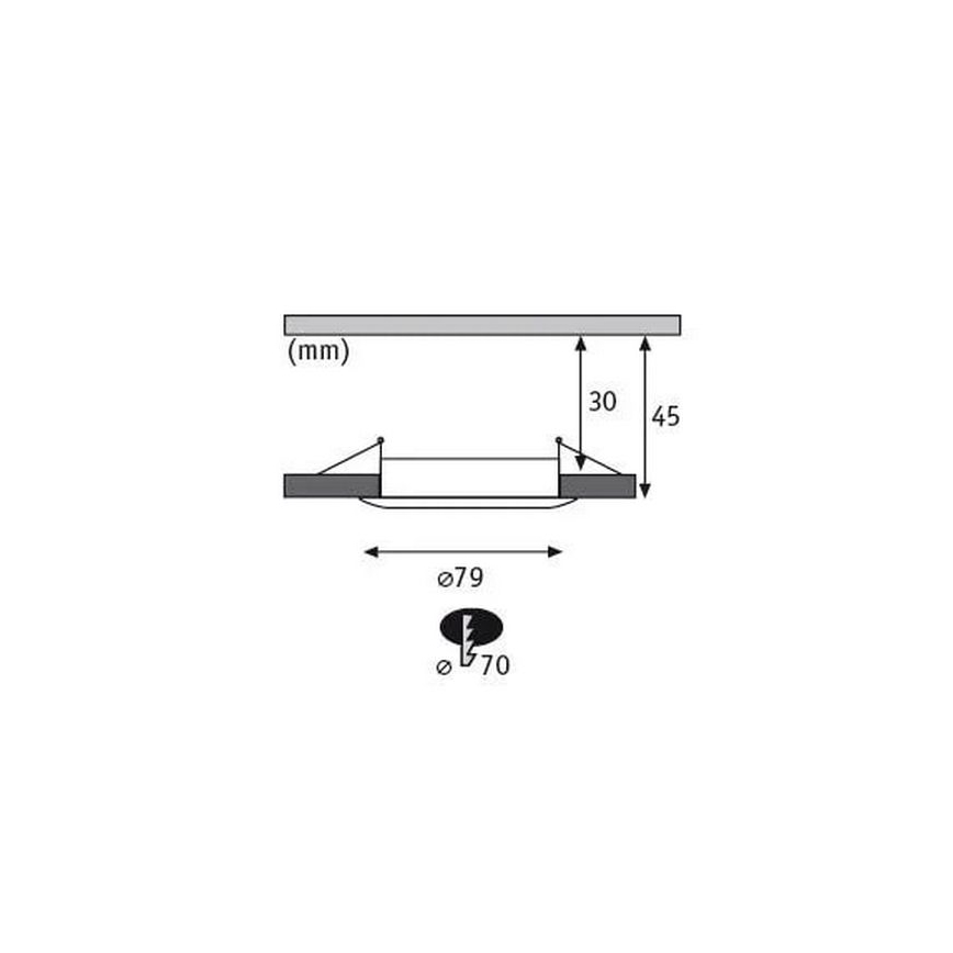 Paulmann 93976 - ZESTAW 3xLED/6,8W IP44 Wpuszczana oprawa łazienkowa COIN 230V