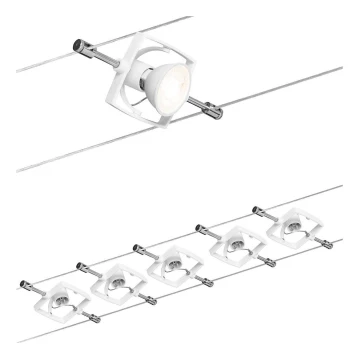 Paulmann 94149 - ZESTAW 5xGU5,3/10W Oświetlenie punktowe dla systemu kablowego TECH 230V biały