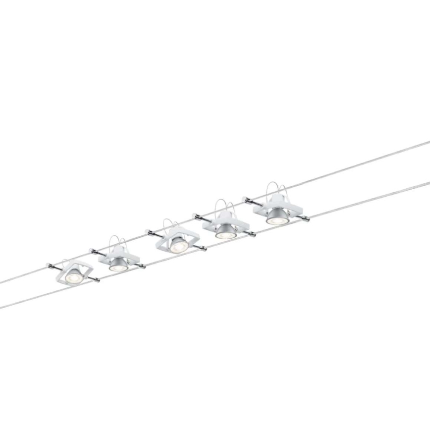 Paulmann 94149 - ZESTAW 5xGU5,3/10W Oświetlenie punktowe dla systemu kablowego TECH 230V biały