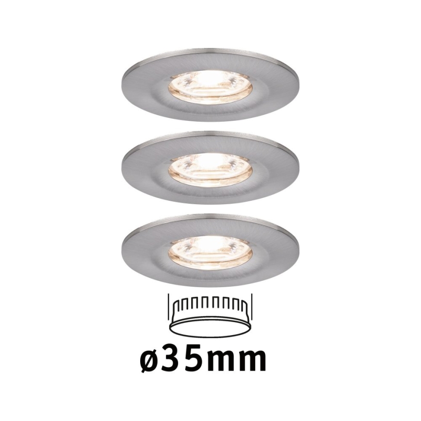 Paulmann 94301 - ZESTAW 3x LED/4W IP44 Wpuszczana oprawa łazienkowa NOVA 230V