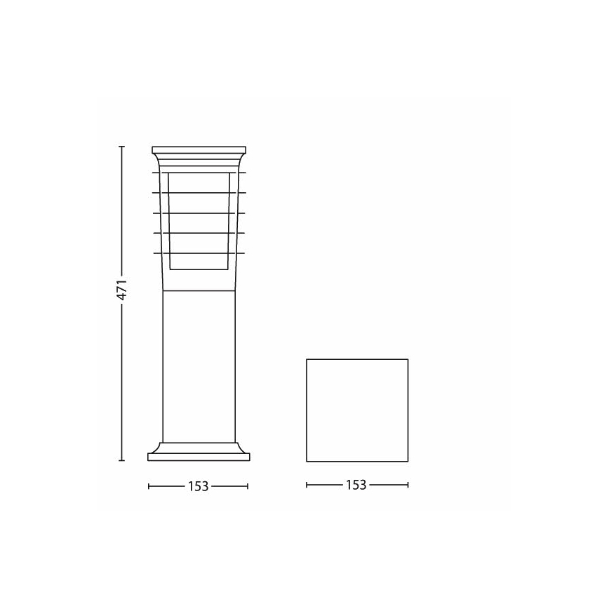 Philips 15282/54/16 - LED Lampa zewnętrzna MYGARDEN PATIO 1xE27/53W/230V