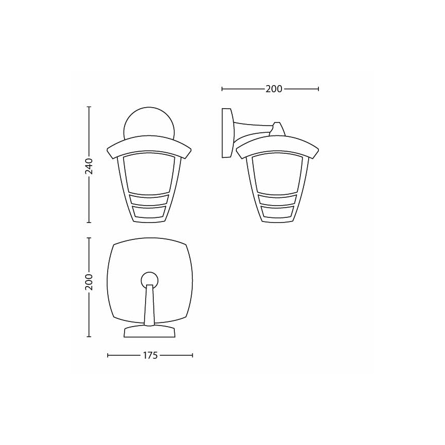 Philips - Kinkiet zewnętrzny 1xE27/60W/230V