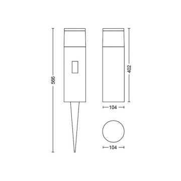 Philips 17437/30/P7 - LED RGB Lampa zewnętrzna HUE CALLA LED/8W/230V IP65