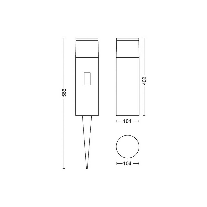 Philips 17437/30/P7 - LED RGB Lampa zewnętrzna HUE CALLA LED/8W/230V IP65