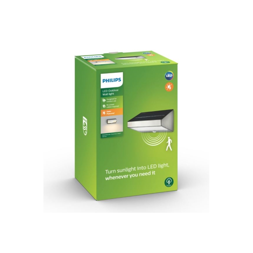 Philips 17811/47/16 - Lampa solarna LED z czujnikiem ruchu MYGARDEN GREENHOUSE 1xLED/1,5W/230V