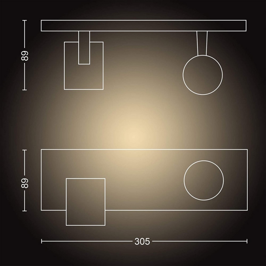 Philips - LED Ściemnialne oświetlenie Hue RUNNER 2xGU10/5W/230V + ZS