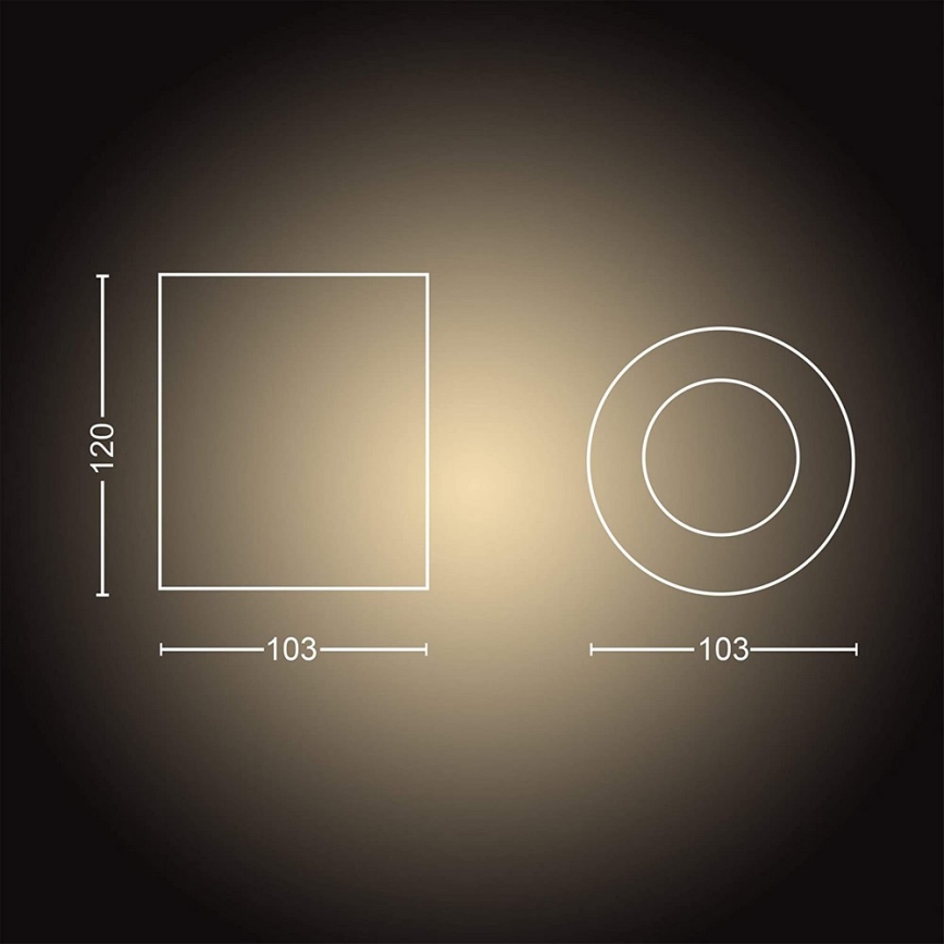 Philips - LED Oświetlenie punktowe ściemnialne Hue PILLAR 1xGU10/5W/230V + pilot zdalnego sterowania