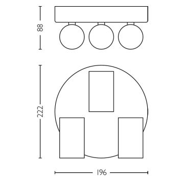 Philips - Łazienkowe oświetlenie punktowe IDRIS 3xGU10/5W/230V IP44 czarne/złote