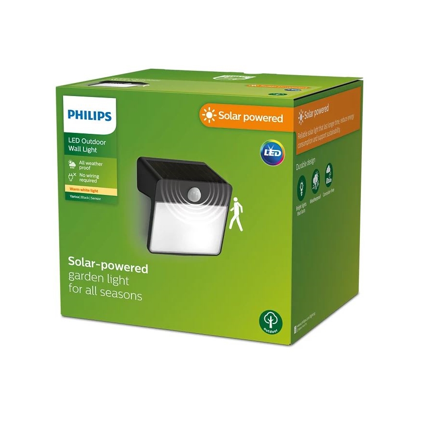 Philips - LED Kinkiet solarny z czujnikiem YARIXA LED/2,2W/3,7V IP44