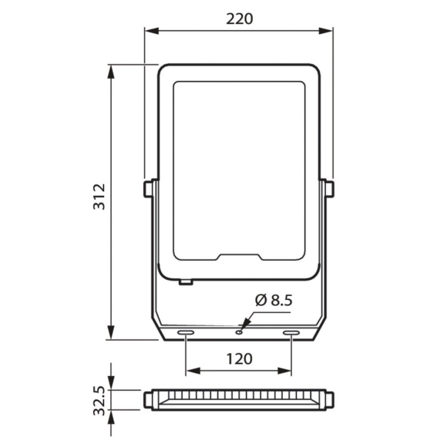 Philips - LED Naświetlacz LED/100W/230V 4000K IP65