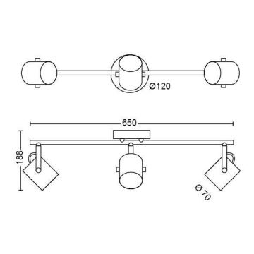 Philips - LED Oświetlenie punktowe SCENE SWITCH BYRE 3xLED/4,3W/230V 2200/2500/2700K