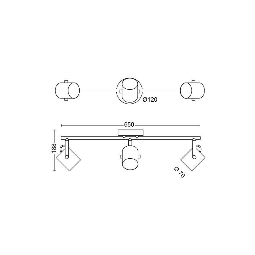 Philips - LED Oświetlenie punktowe SCENE SWITCH BYRE 3xLED/4,3W/230V 2200/2500/2700K