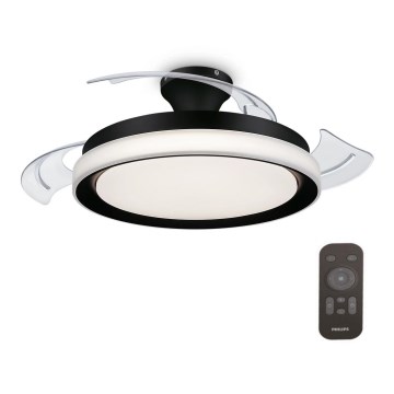 Philips-LED Plafon z wentylatorem BLISS LED/35W/230V 5500/4000/2700K czarny + pilot zdalnego sterowania