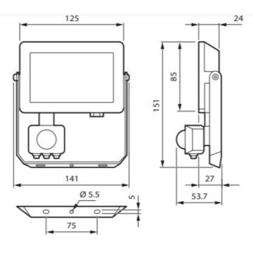 Philips - LED Reflektor z czujnikiem DECOFLOOD LED/20W/230V IP65