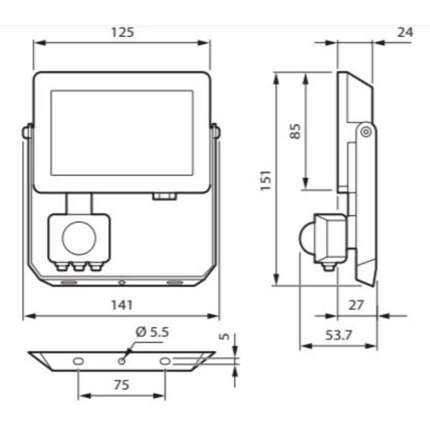 Philips - LED Reflektor z czujnikiem DECOFLOOD LED/20W/230V IP65