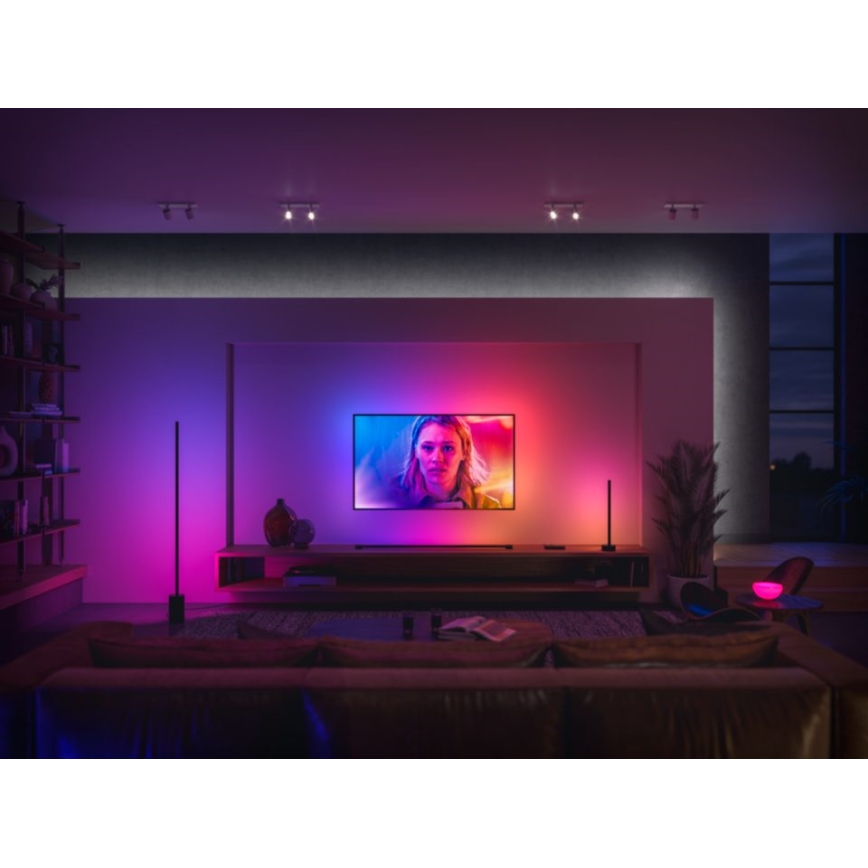 Philips - LED RGB Ściemniana lampa stołowa Hue SIGNE LED/12W/230V 2000-6500K czarna