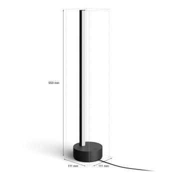 Philips - LED RGB Ściemniana lampa stołowa Hue SIGNE LED/12W/230V 2000-6500K czarna