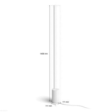 Philips - LED RGBW Lampa podłogowa ściemnialna Hue SIGNE LED/29W/230V 2000-6500K biała