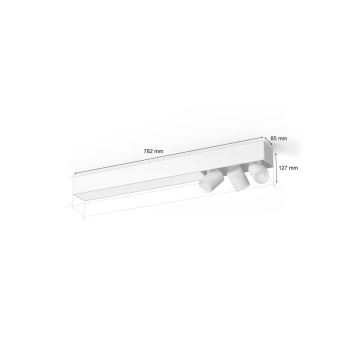 Philips - LED RGBW Ściemnialne oświetlenie punktowe Hue CENTRIS 3xGU10/4,2W/230V + LED/11W 2000-6500K