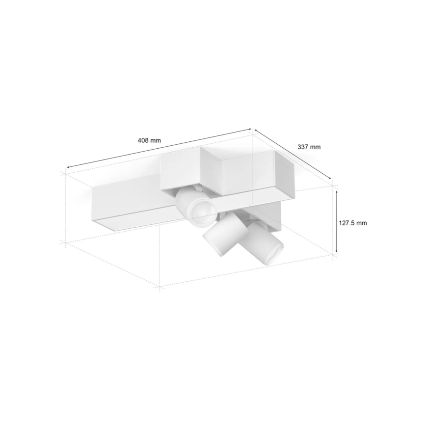 Philips - LED RGBW Oświetlenie punktowe ściemnialne Hue CENTRIS 3xGU10/4,2W/230V + LED/11W 2000-6500K