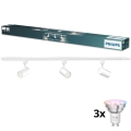 Philips - LED RGBW ściemnialna oprawa punktowa w systemie szynowym EASYLINK HUE 3xGU10/4,7W/230V 2200-6500K 1m biała