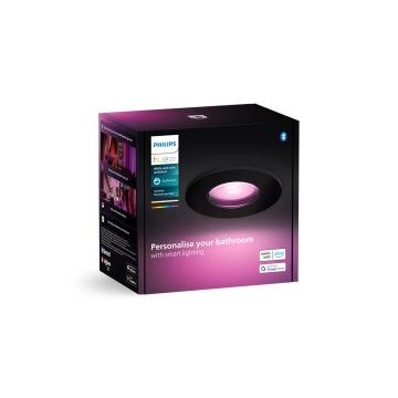 Philips - LED RGBW Ściemnialna łazienkowa oprawa wpuszczana Hue XAMENTO 1xGU10/4,2W/230V 2000-6500K IP44