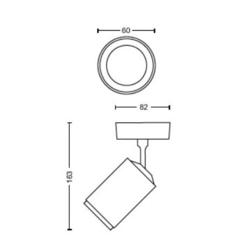 Philips - LED RGBW Ściemnialne oświetlenie punktowe Hue FUGATO 1xGU10/4,2W/230V 2000-6500K czarne