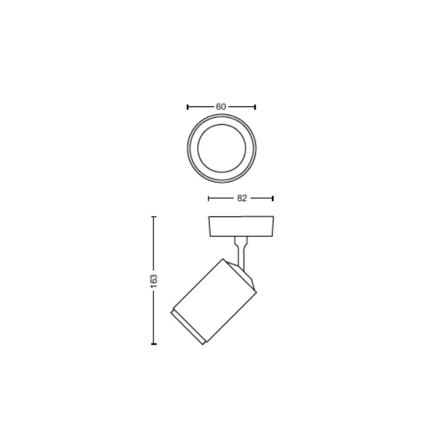 Philips - LED RGBW Ściemnialne oświetlenie punktowe Hue FUGATO 1xGU10/4,2W/230V 2000-6500K czarne