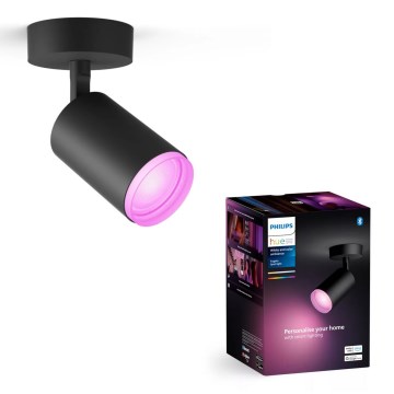 Philips - LED RGBW Ściemnialne oświetlenie punktowe Hue FUGATO 1xGU10/4,2W/230V 2000-6500K czarne