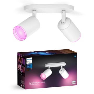 Philips - LED RGBW Ściemnialne oświetlenie punktowe Hue FUGATO 2xGU10/4,2W/230V 2000-6500K białe