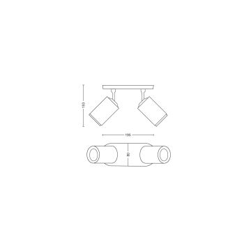 Philips - LED RGBW Ściemnialne oświetlenie punktowe Hue FUGATO 2xGU10/4,2W/230V 2000-6500K białe