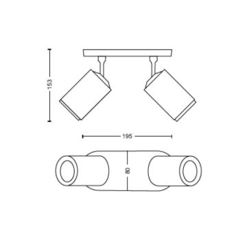 Philips - LED RGBW Ściemnialne oświetlenie punktowe Hue FUGATO 2xGU10/4,2W/230V 2000-6500K czarne