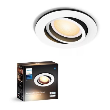 Philips - LED Ściemnialna oprawa wpuszczana Hue MILLISKIN 1xGU10/4,2W/230V 2200-6500K biała