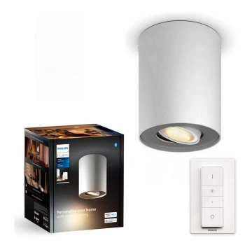 Philips - LED Ściemnialne oświetlenie punktowe Hue PILLAR 1xGU10/4,2W/230V 2200-6500K + pilot zdalnego sterowania białe