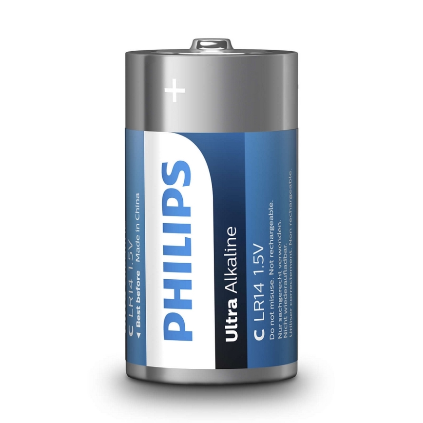 Philips LR14E2B/10 - 2 ks Bateria alkaliczna C ULTRA ALKALINE 1,5V